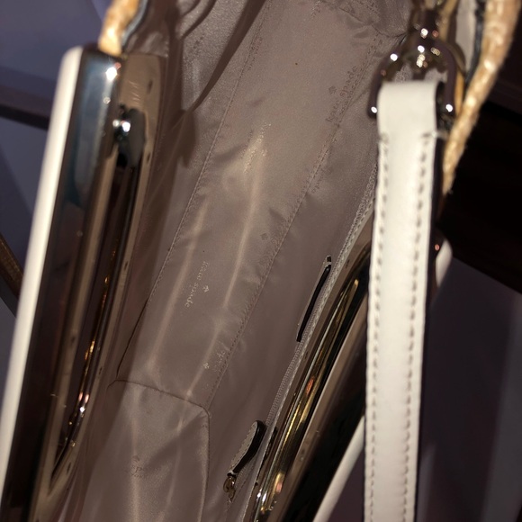 ♠️Kate Spade Alexia Straw Crossbody Clutch Bag, Parchment / Natural - Picture 7 of 7